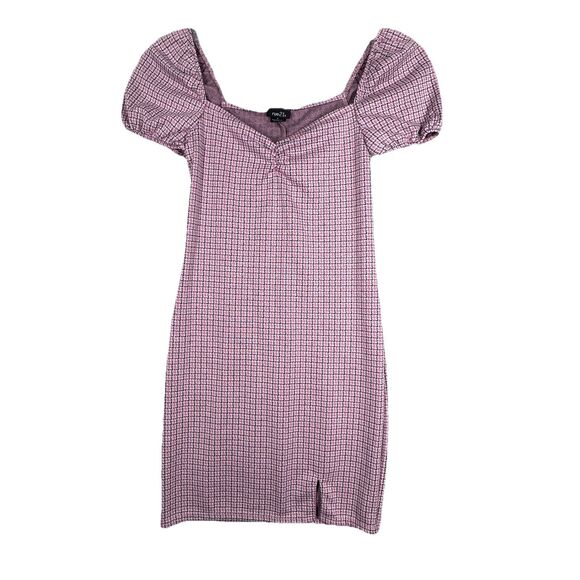 Rue21 Dress Womens Small Pink Plaid Babydoll‎ Mini Dress Vintage Y2K Cottagecore - Picture 1 of 10